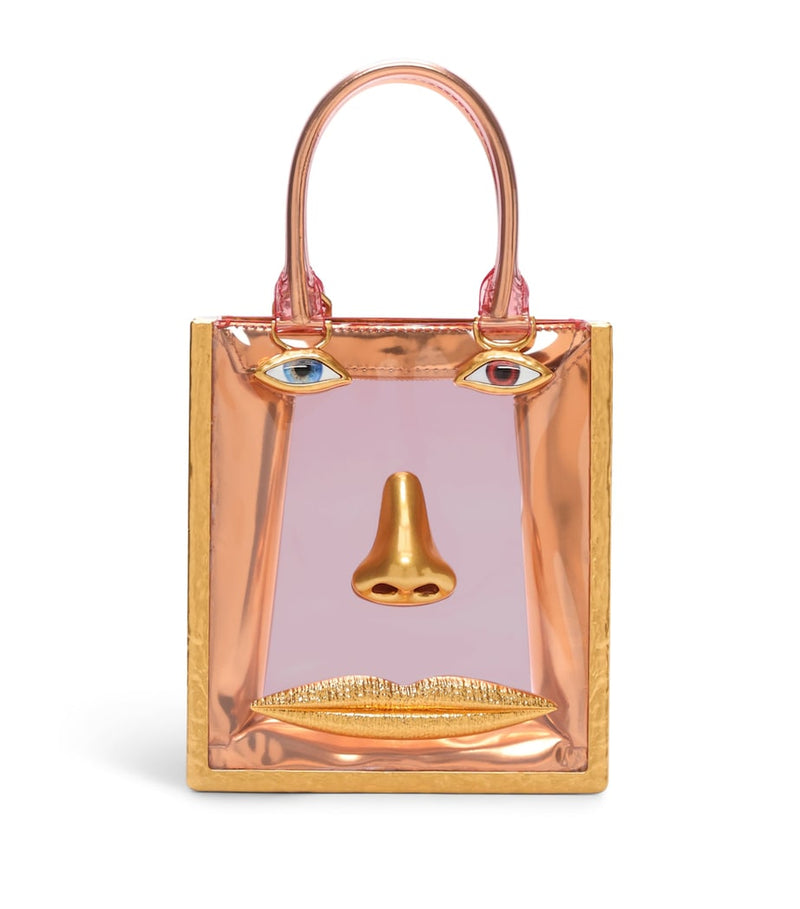 Schiaparelli mini vinyl Face top-handle bag - British product