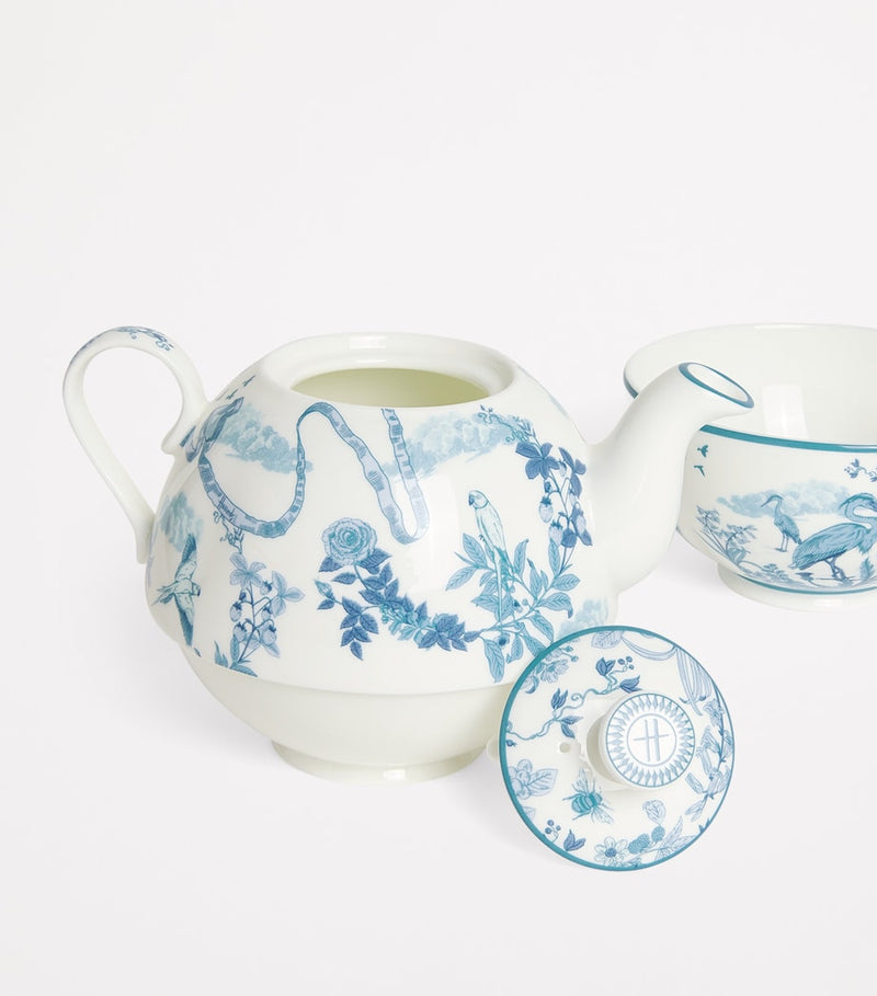 Harrods bone china tea set teacup teapot, imported from the UK