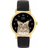 Superdrug Toff London Black Ladies Maine Coon Cat Head Watch- Buy online at McGrocer