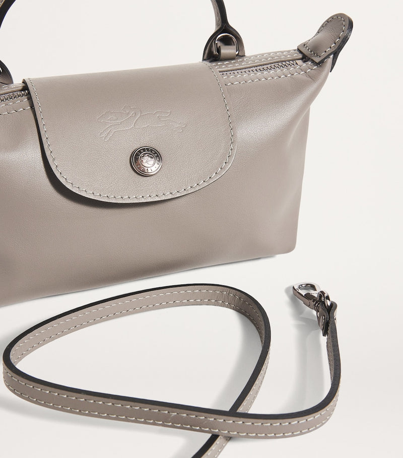 Longchamp Le Pliage Xtra extra-small leather pouch, imported from the UK