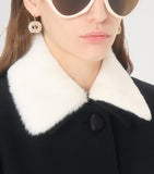 Valentino Garavani VLogo drop earrings with pavé crystals, imported from the UK
