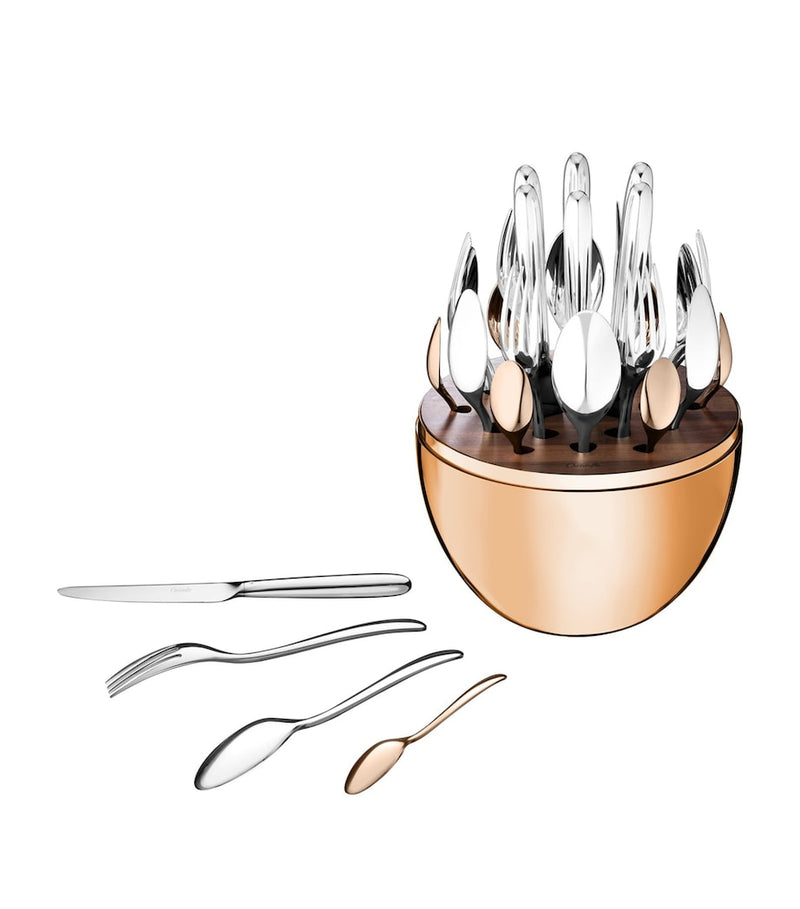 Christofle Mood Gold 24-piece cutlery canteen - British product