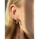 SVNX chunky oval half hoop earrings - British product