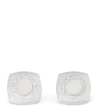 Tateossian Sterling Silver and Sapphire Graffiato Cufflinks (British brand)