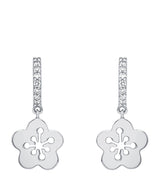 Harrods Boodles White Gold and Diamond Mini Blossom Drop Earrings- Buy online at McGrocer