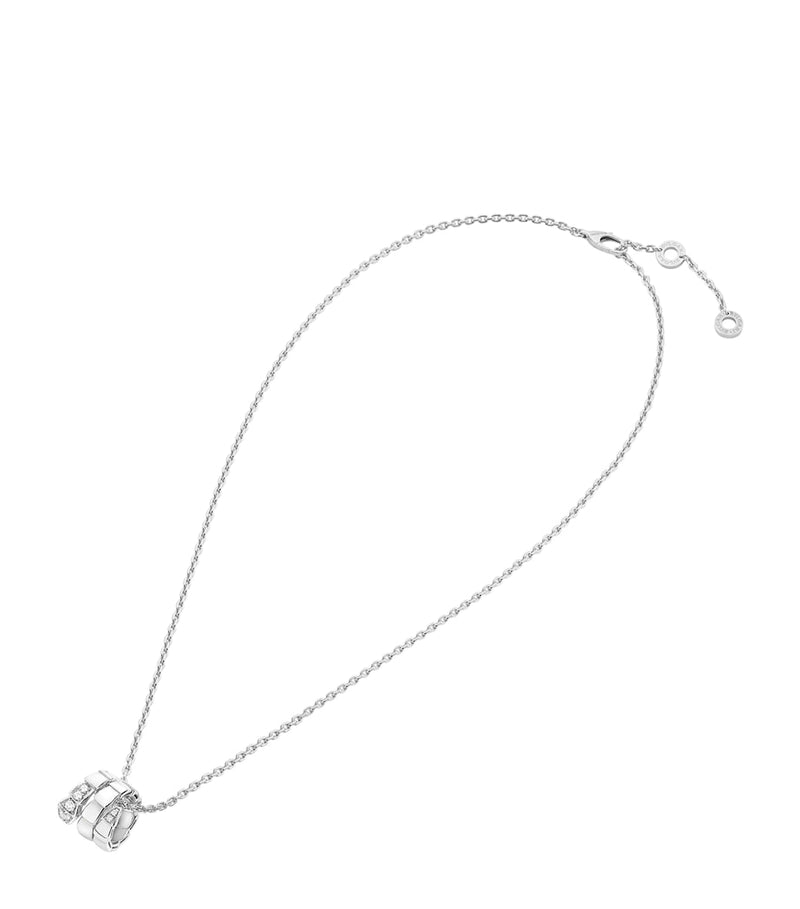 Bvlgari white gold diamond Serpenti Viper pendant necklace - British product