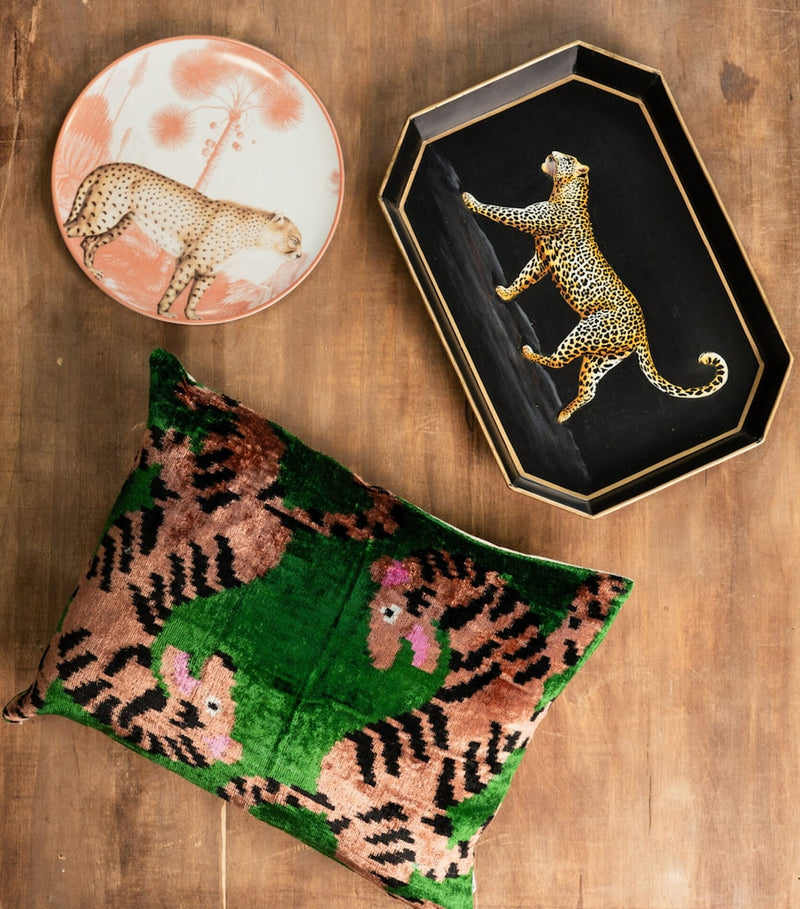 Les Ottomans decorative tray Leopard 43cm x 30cm (British brand)