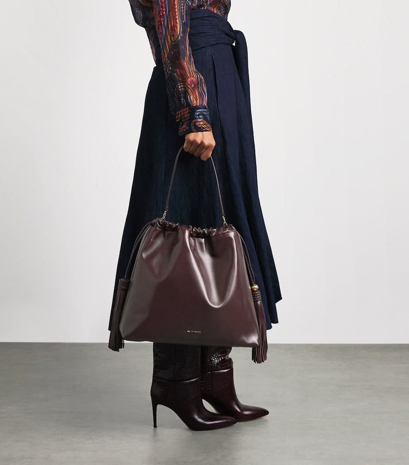 Etro leather tassel shoulder bag - British product