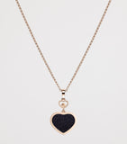 Chopard rose gold Happy Hearts pendant necklace with diamonds and aventurine (British brand)
