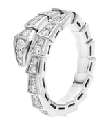 Harrods White Gold and Diamond Snake-Scale Ring- Buy online at McGrocer