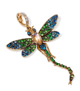 Harrods Annoushka Yellow Gold, Diamond, Sapphire, Tsavorite and Moonstone Mythology Dragonfly Pendant- Buy online at McGrocer