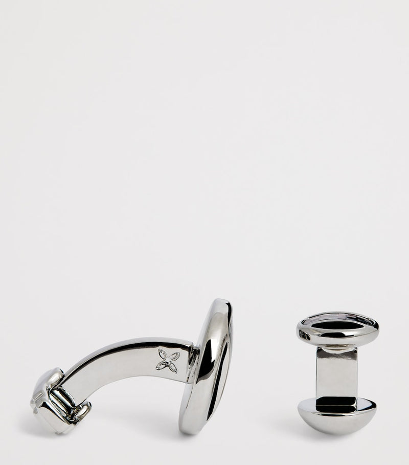 Tateossian Thompson mother-of-pearl cufflinks and studs set (British brand)