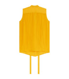 Wool Waistcoat with Lace Ruffles and Square Neckline