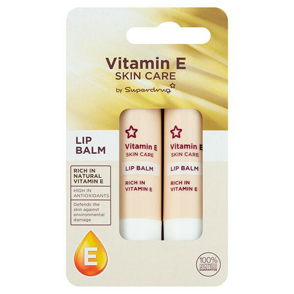 Vitamin E Lip Balm Duo Pack 2x 4.8g GOODS Superdrug