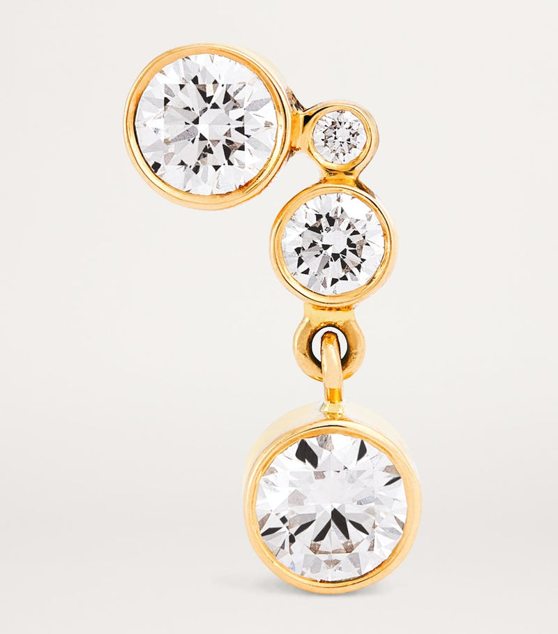 Sophie Bille Brahe yellow gold diamond single earring - British product