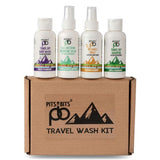 Superdrug Pits & Bits Travel Wash Kit Rinse-free Essentials 4 x 100ml- Buy online at McGrocer