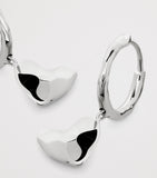 Monica Vinader heart drop huggie earrings - British product