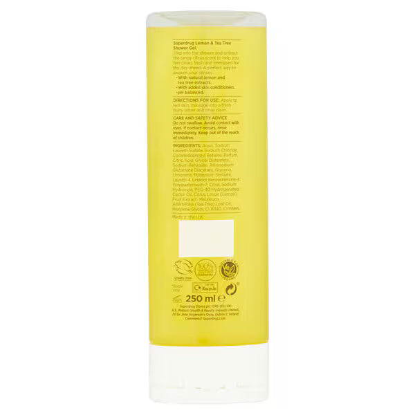 Fruity Lemon and Tea Tree shower gel 250ml, UK version