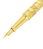 S.T. Dupont extra large fountain pen with guilloché engraving and monogram (British brand)