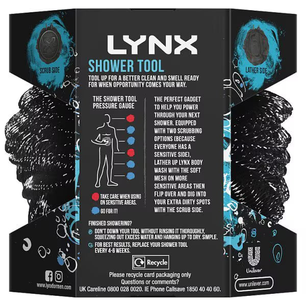Lynx Shower Tool 2-Sided 1 piece, imported from the UK