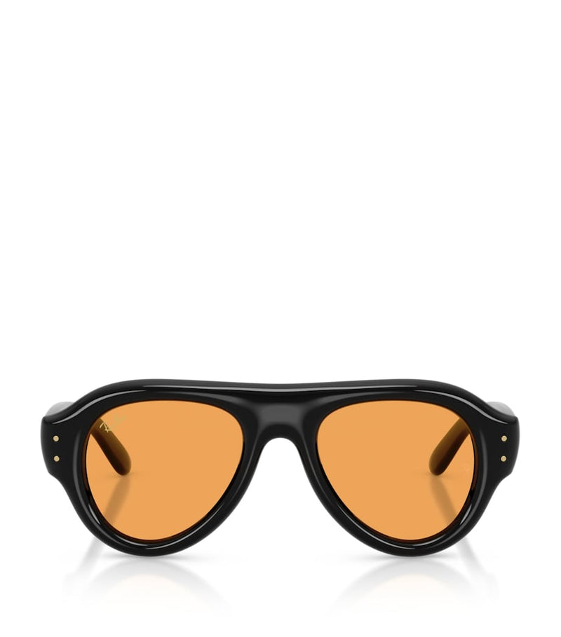 Ray-Ban Aviator Puffer Sunglasses with acetate frame (British brand)