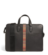 Harrods Paul Smith Leather Signature Stripe Briefcase- Buy online at McGrocer