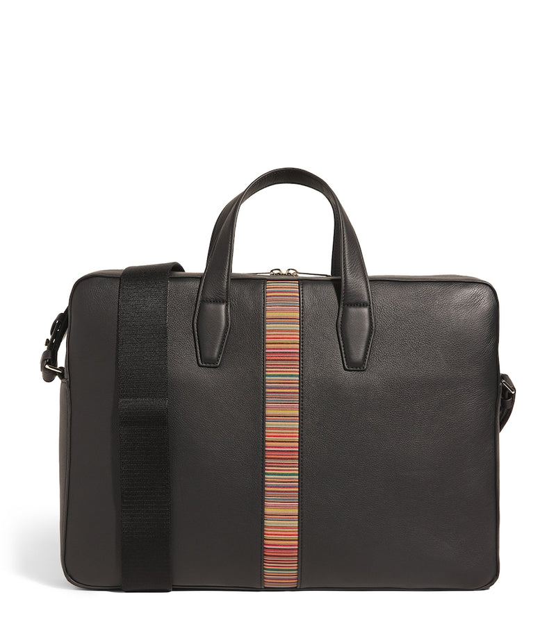 Paul Smith leather Signature stripe briefcase, imported from the UK