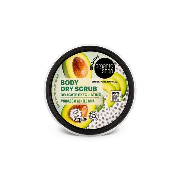 Organic Shop Body Scrub Avocado Chia 250ml, imported from the UK