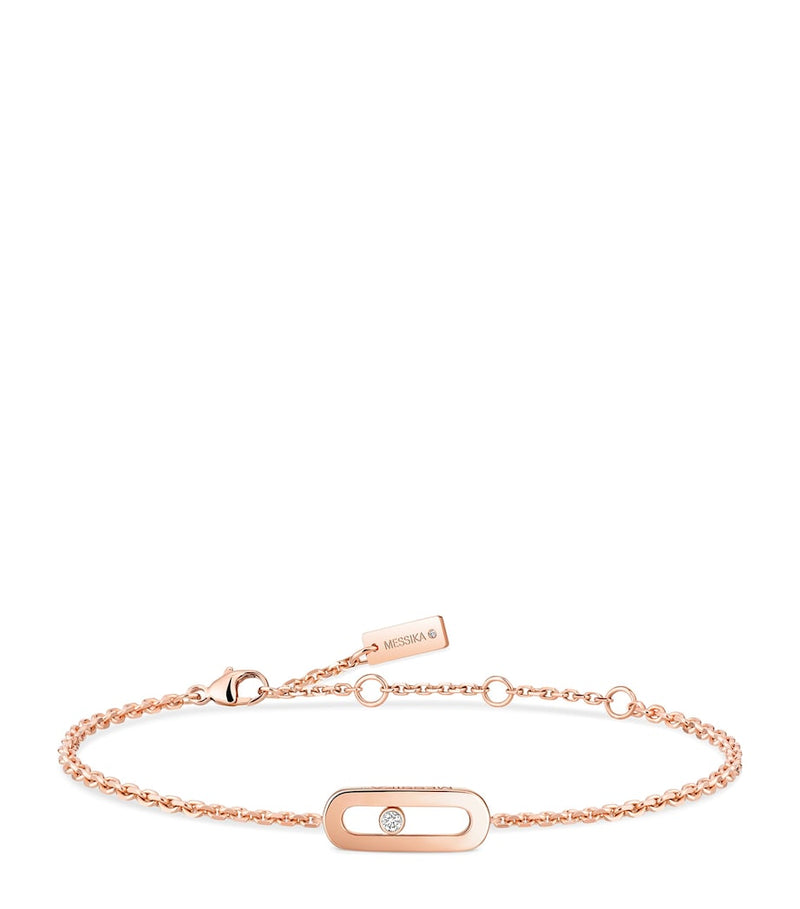Messika pink gold diamond chain bracelet 0.02ct (British brand)