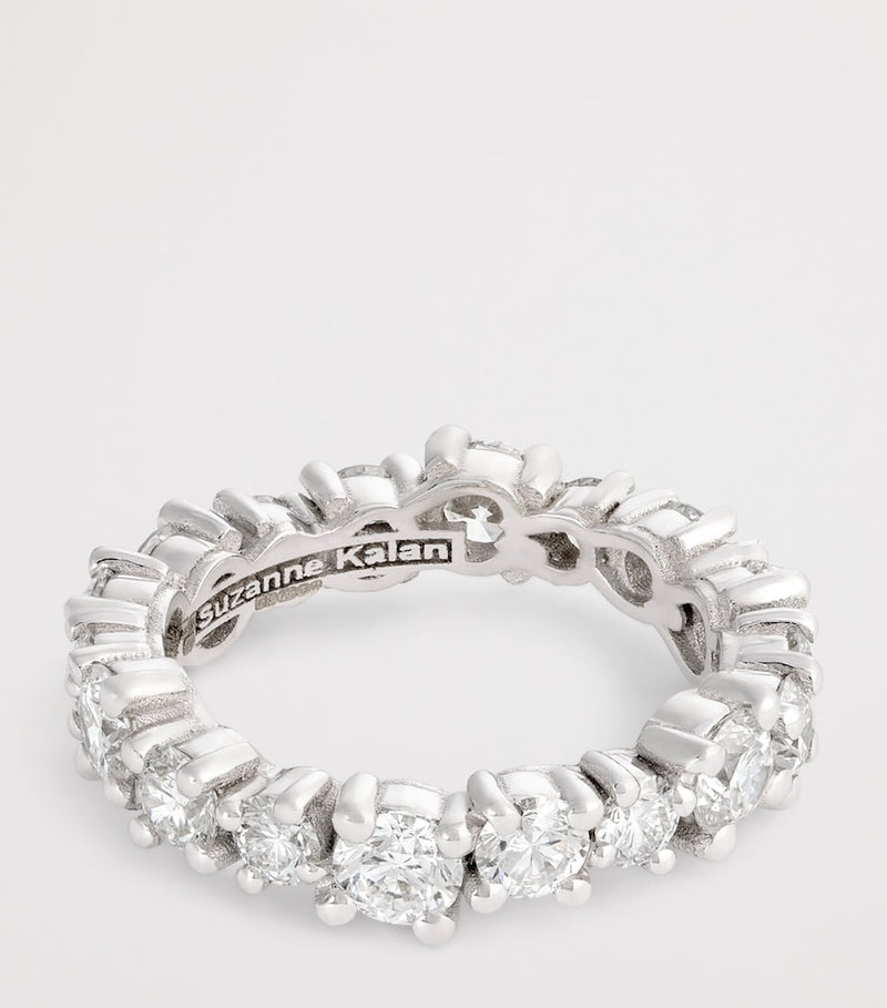 Suzanne Kalan diamond eternity ring 18kt white gold (British brand)