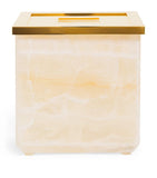 Zodiac Boutique Tissue Box white onyx gold, UK version