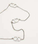 Harrods Valentino Garavani Faux Pearl Double-Layered VLogo Necklace- Buy online at McGrocer