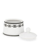 Dolce&Gabbana Casa porcelain sugar bowl with lid, 10cm diameter - British product