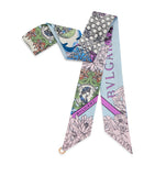 Bvlgari silk scarf printed 120cm, UK version