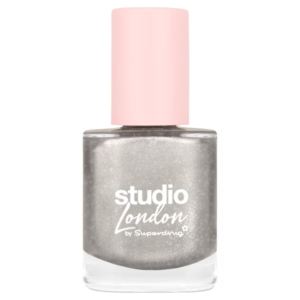 Studio London Silver Shimmer Nail Polish (British brand)