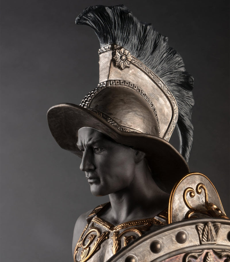 Lladró porcelain gladiator sculpture H73cm, imported from the UK