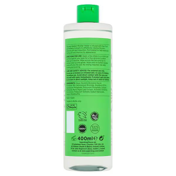 Naturally Radiant Micellar Water For Combination Skin 400ml, imported from the UK
