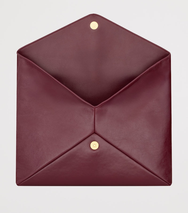 Saint Laurent large leather Cassandre envelope pouch, UK version