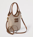 Miu Miu Canvas-Leather Ivy tote bag - British product