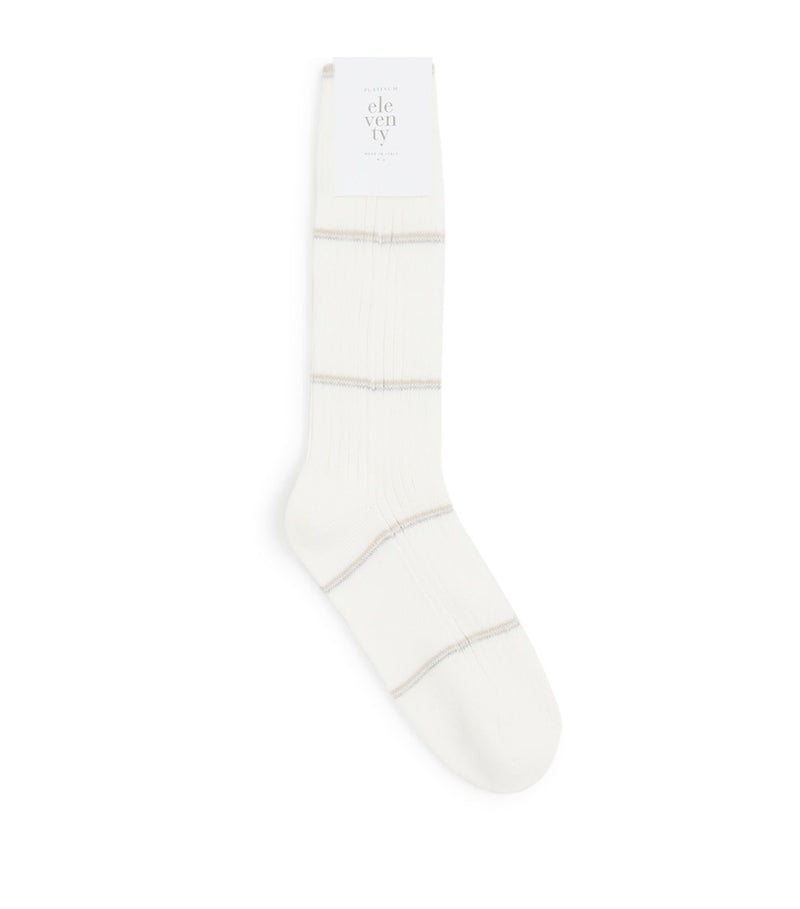 Eleventy cotton-blend stripe socks, imported from the UK