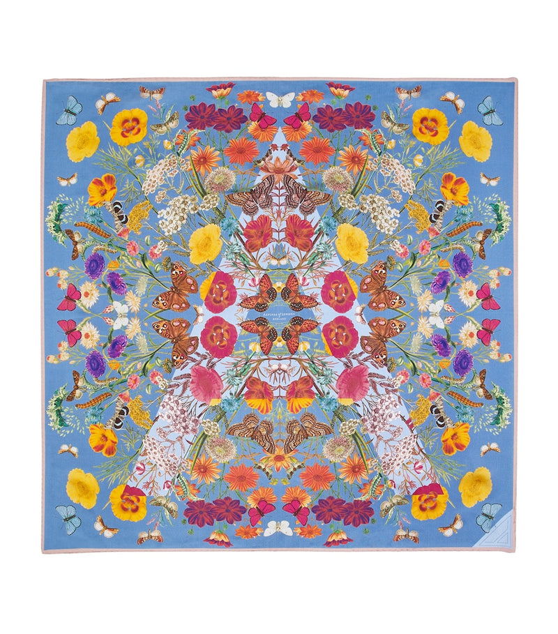 Aspinal of London botanical print silk scarf - British product