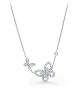 Harrods Graff White Gold and Diamond Butterfly Necklace 46cm- Buy online at McGrocer
