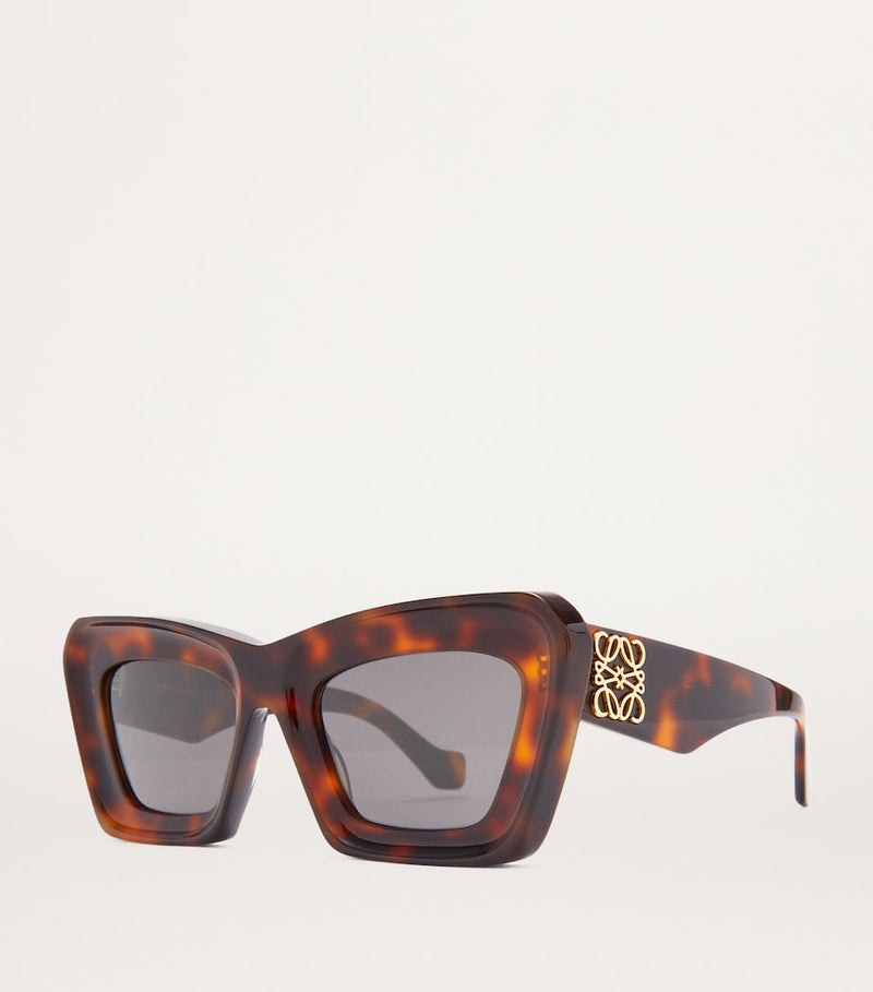 Loewe cat eye sunglasses bevelled edges gold-tone plaques, UK version