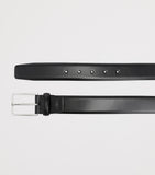 Santoni leather belt square buckle 3.5cm (British brand)