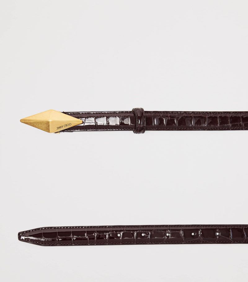 Jimmy Choo leather diamond clasp belt, UK version