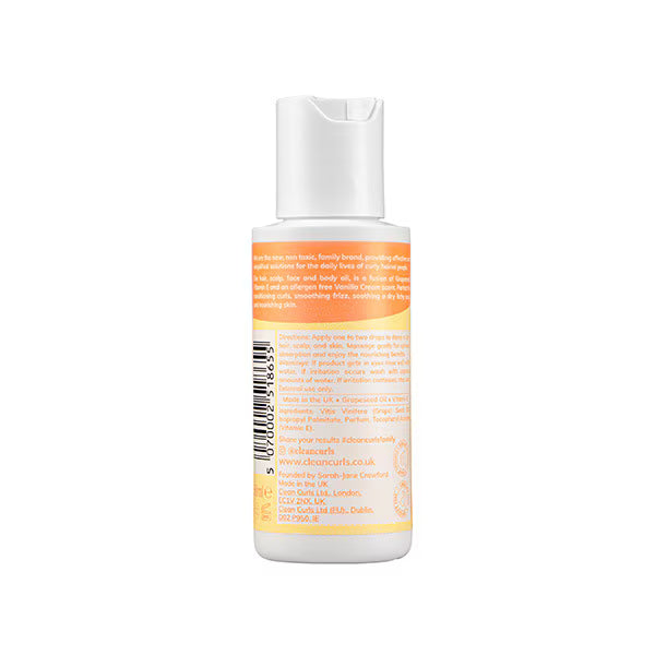Clean Curls multi-use vitamin E oil for hair - British product