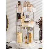 Livingandhome 3-Tier Rotating Organizer Gold 23cm, UK version