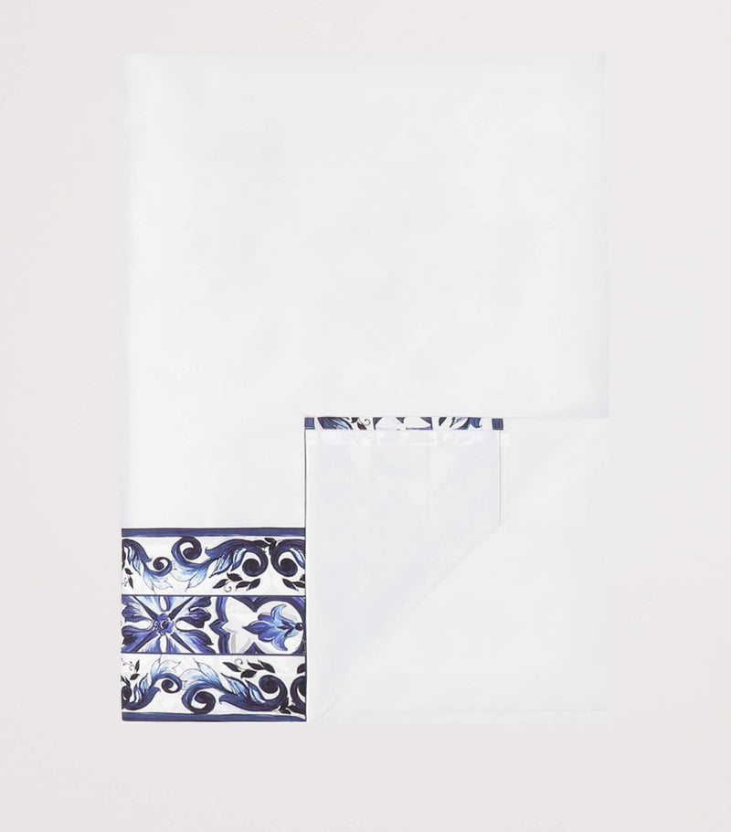Dolce & Gabbana Casa cotton Majolica print king flat sheet - British product