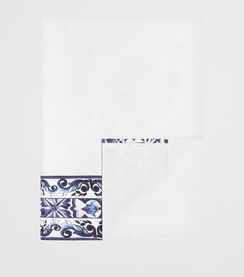Dolce & Gabbana Casa cotton Majolica print king flat sheet - British product