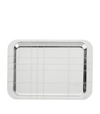 Christofle Graphik silver-plated tray 22cm x 16cm (British brand)